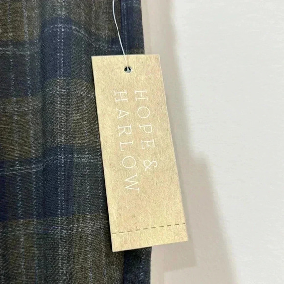HOPE & HARLOW PULL-ON PLAID PRINT SLIM ANKLE PANTS SIZE MEDIUM - Picture 5 of 11